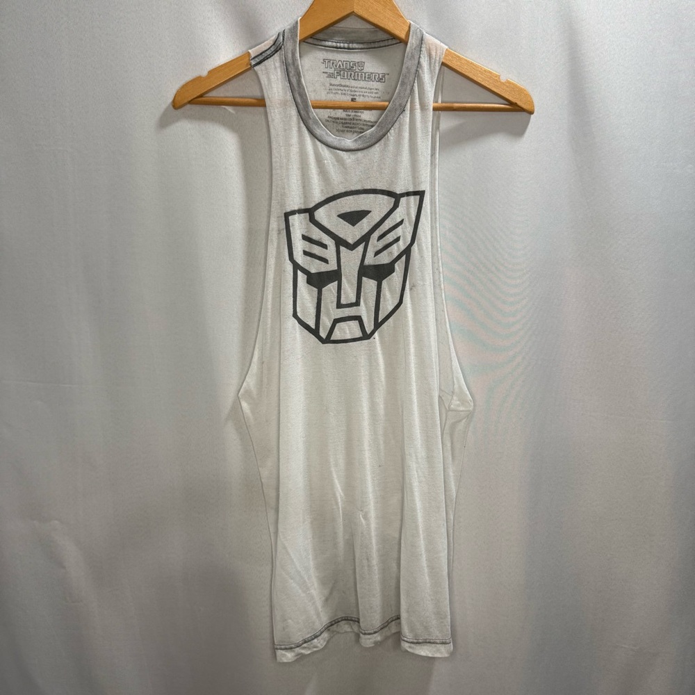 Hasbro White Tank Top with Black Logo